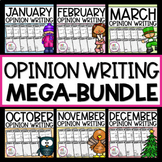 90 Year Long Opinion Writing Prompts and Graphic Organizers Mega Bundle