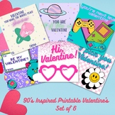 90's Inspired Classroom Valentine's Day Cards