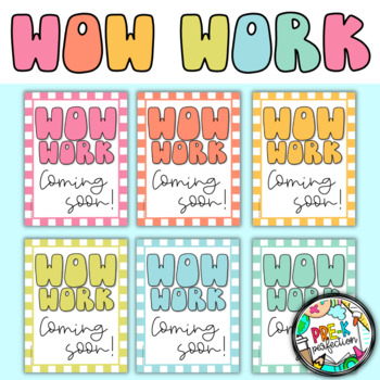 Preview of Y2K Checkered Chick Decor | Wow Work Bulletin Board | Coming Soon Posters