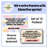 90's Retro Posters | Diverse Quotes | Classroom Decor