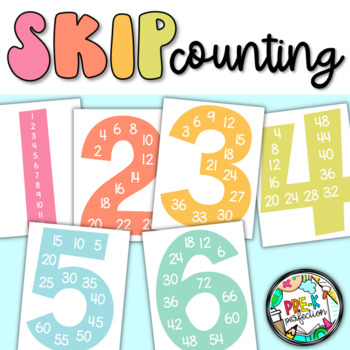 Preview of Y2k Checkered Chick Skip Counting | Groovy decor | Multiplication