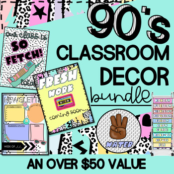 Preview of 90s NOSTALGIA | Classroom Decor Bundle