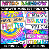 90s Retro Rainbow Inspirational Growth Mindset Posters | C