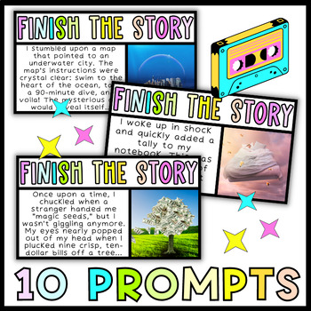 90th Day of School Activity | Finish the Story Narrative Writing Prompts