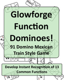 91 Math Domino Function Matching Mexican Train Style Game 