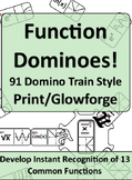 91 Math Domino Function Matching Mexican Train Game - Prin