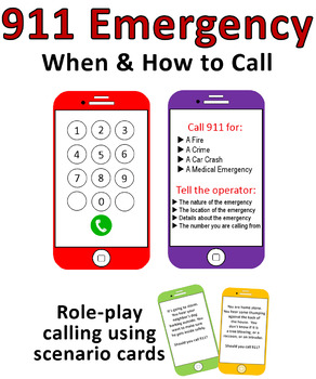 911 call when emergency skills worksheets scenarios role teaching activities teacherspayteachers teach phone