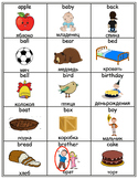 95 Dolch Nouns English/Russian Picture and Word Flashcards
