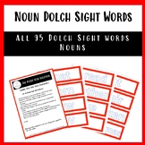 95 Dolch Noun Sight Words - Centers, Daily 5 and Play Doh 