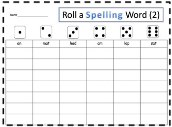 95% First Grade Spelling Activities Dice Game by Brown Eyed Teacher
