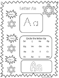 95 Winter themed Alphabet and Numbers No Prep Worksheets