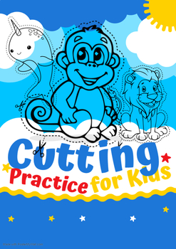 Preview of 96 Animals Scissor Skills Activity For Kids