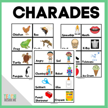 Charade Cards Teaching Resources Teachers Pay Teachers