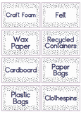 96+ Makerspace/STEM Class Printable Labels for Bins (Low-T
