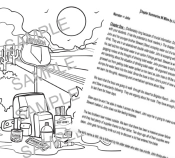 Preview of 96 Miles Coloring Page and Chapter Summaries