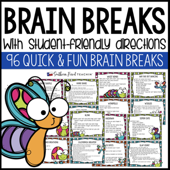 Preview of 96 Quick & Fun Brain Breaks - In Student-Friendly Directions
