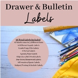 96 Supply Labels for Back to School: Drawer Cart Labels & 