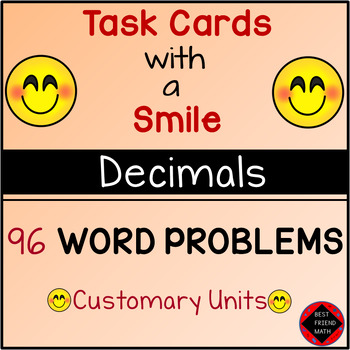 Preview of 96 Word Problems on Decimals | Customary Units