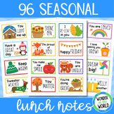 96 seasonal kids' lunch box notes for spring, summer, fall