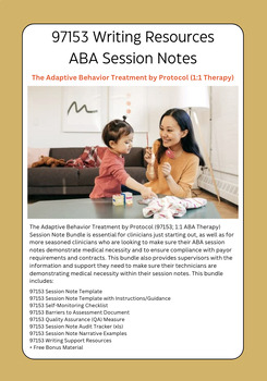 Preview of 97153 ABA Session Note Writing Resources (BUNDLE)