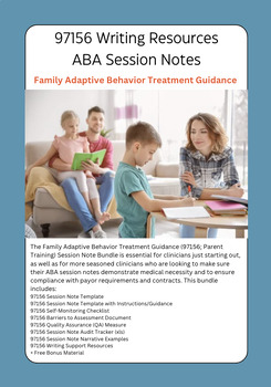 Preview of 97156 ABA Session Note Writing Resources (BUNDLE)