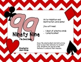 99 A Card Game with double digit addition and subtraction