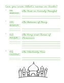 99 Names of Allah Arabic and English Handwriting in Zaner 