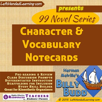 Preview of {99 Novel} Character & Vocabulary Notecards for Billy Budd by Herman Melville