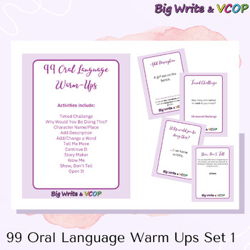 Preview of 99 Oral Language Warm-Ups Set 1