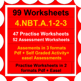99 Worksheets for 4.NBT.A.1-2-3  Practise Worksheets 47 As