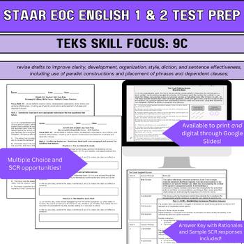 Preview of 9C Skill Focus - STAAR EOC English 1/2 Test Prep