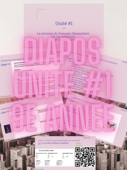 Preview of 9ième Unité #1 - diapos - Je me présente (révision publique)
