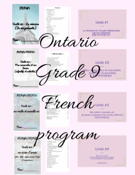 Preview of 9ième année - bundle - Complete Grade 9 core French Program (école publique)