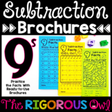 9s Subtraction Brochures - 9 Subtraction Facts Practice Di