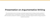 9th/10th Argumentative Writing Presentation