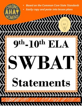 Preview of 9th-10th Grade SWBAT Statements