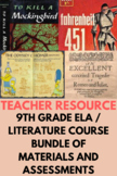 9th Grade ELA / Literature Course Bundle of Materials and 