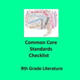 9th Grade English Literature Common Core Standards Checkli