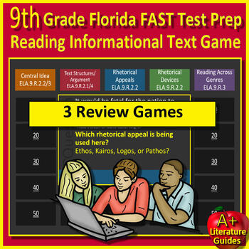 Preview of 9th Grade Florida FAST Reading Games Bundle Florida's BEST Standards