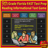 9th Grade Florida FAST Reading Informatonal Text Game Flor