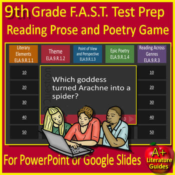 Preview of 9th Grade Florida FAST Reading Prose and Poetry Game Florida BEST