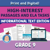 9th Grade Reading Passages & Comprehension Tasks | Informa