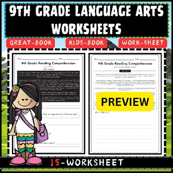 Preview of 9th Grade Language Arts Worksheets for work kids