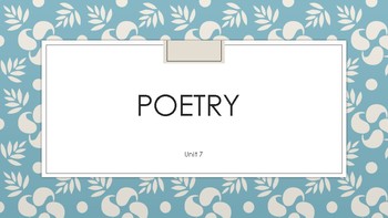 9th Grade Poetry PPT by CWhip | Teachers Pay Teachers