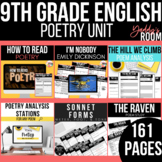 9th Grade Poetry Lessons Unit Bundle - Read & Analyze + As