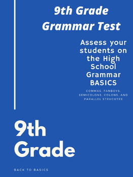 Preview of 9th Grade Grammar Test