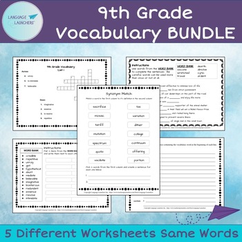 9th grade vocabulary teaching resources teachers pay teachers