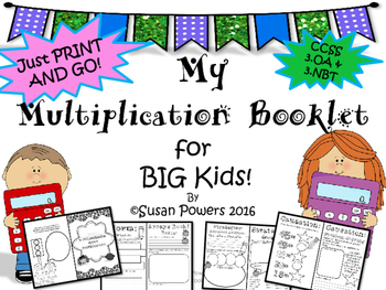 Preview of A Multiplication Skills Mini Booklet for Big Kids IB PYP Aligned