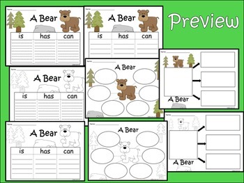 A+ Bear... Three Graphic Organizers by Regina Davis | TpT