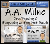 A.A. Milne Close Reading & Biography Bundle | 5th Grade & 